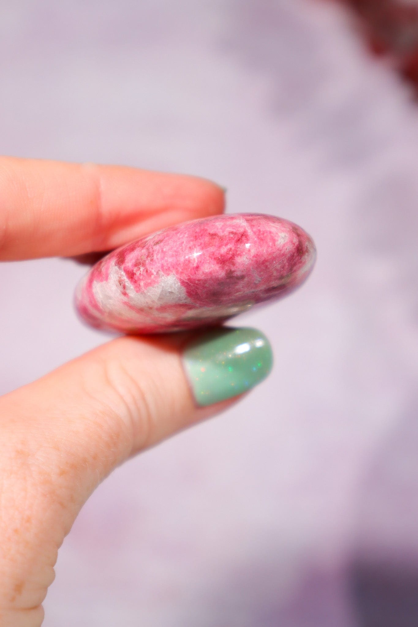 Thulite Palmstone 6cm, Sold As Seen Palmstones Tali & Loz Crystals
