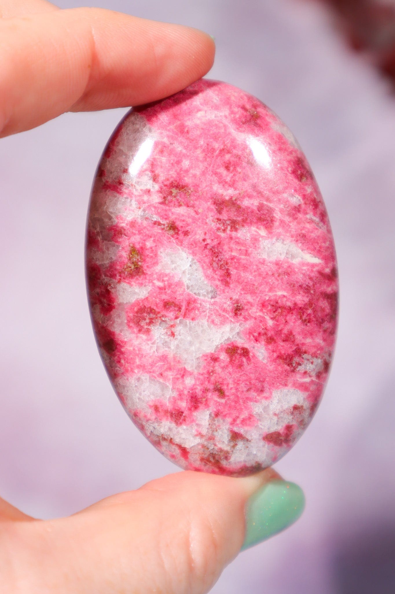 Thulite Palmstone 6cm, Sold As Seen Palmstones Tali & Loz Crystals