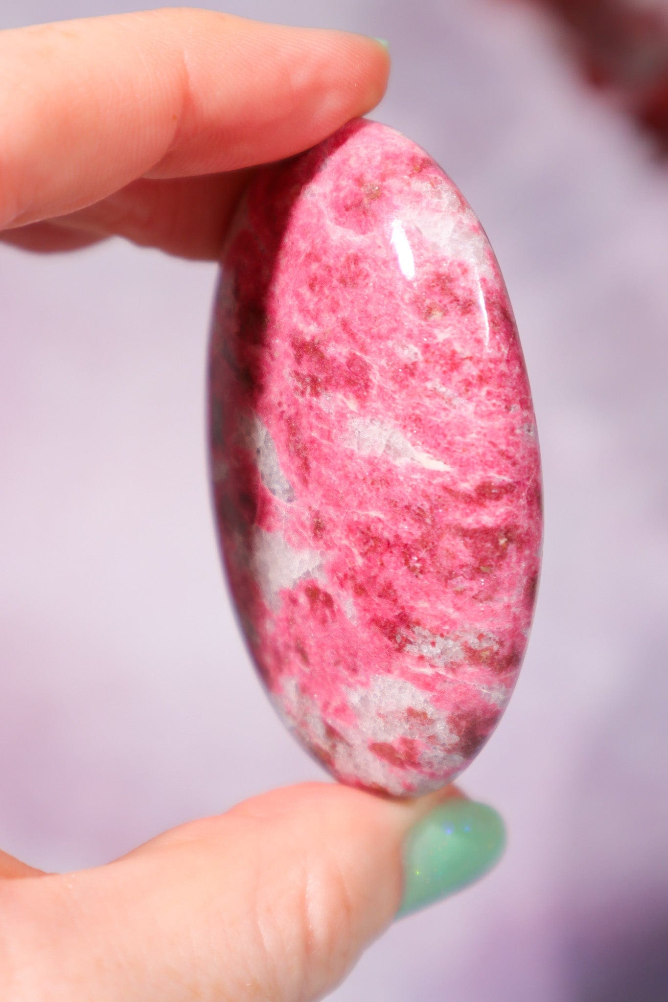 Thulite Palmstone 6cm, Sold As Seen Palmstones Tali & Loz Crystals