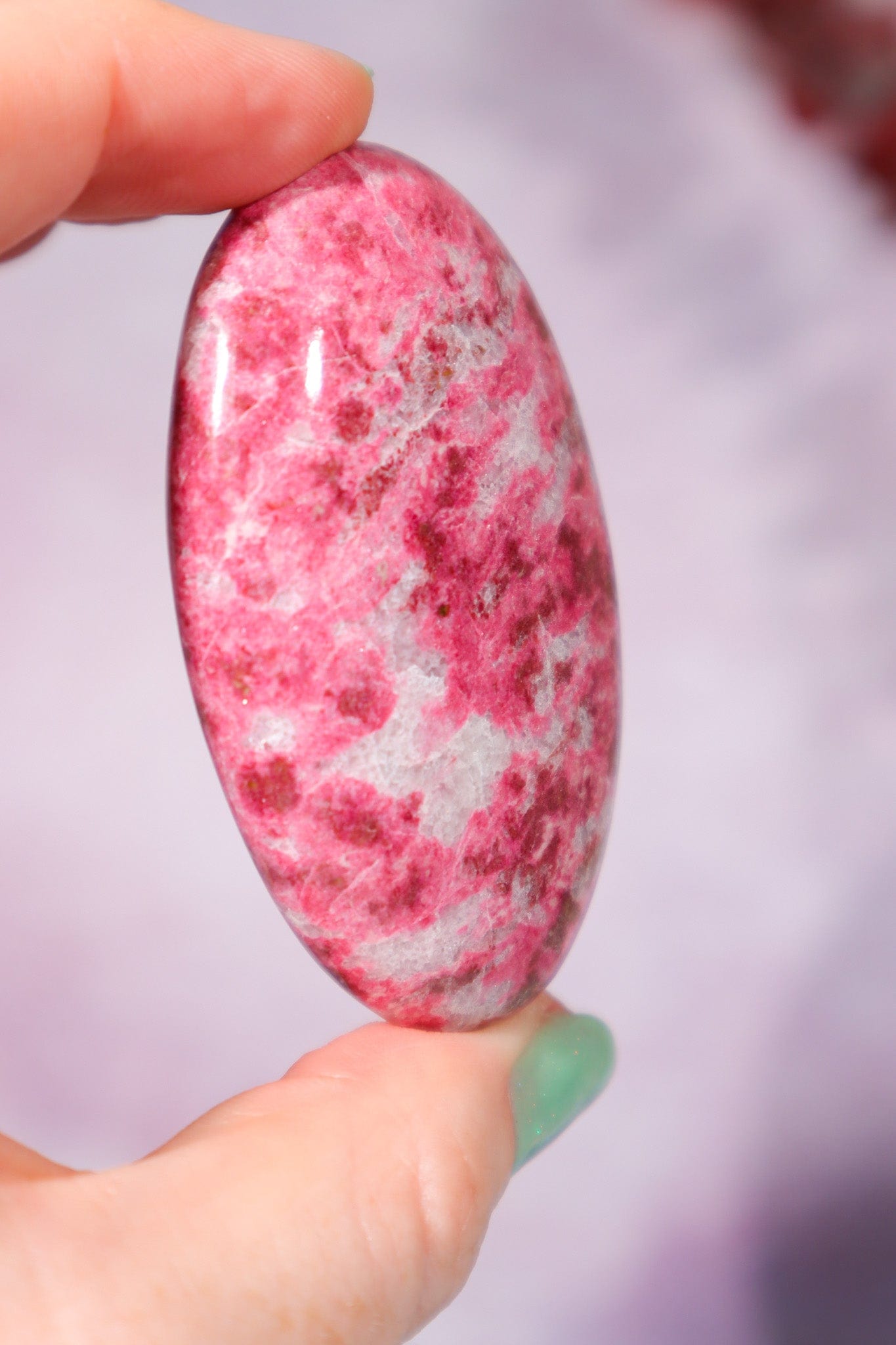 Thulite Palmstone 6cm, Sold As Seen Palmstones Tali & Loz Crystals