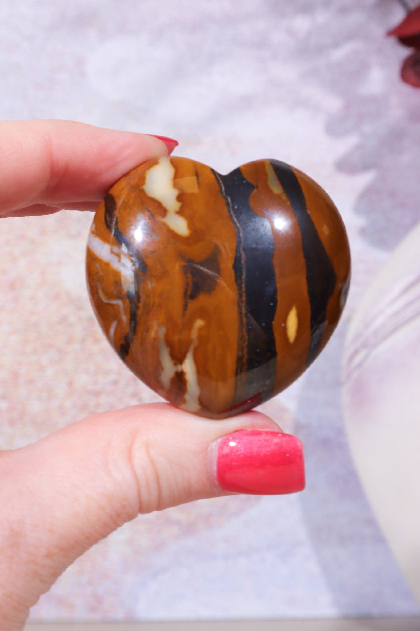 Tiger Iron Heart Carving | Intuitively Chosen Carving Tali & Loz Crystals