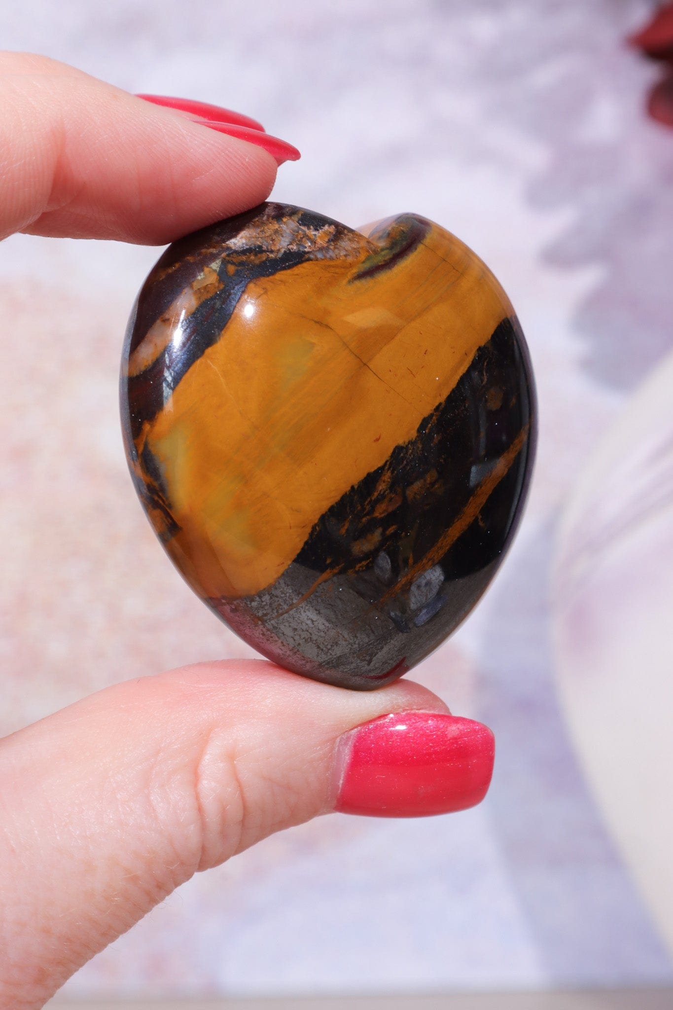 Tiger Iron Heart Carving | Intuitively Chosen Carving Tali & Loz Crystals