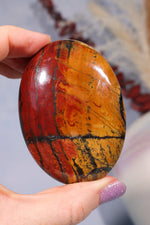 Tiger Iron Palm Stone 124gr Palm Stone Tali & Loz Crystals