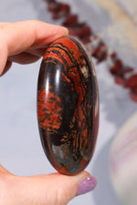 Tiger Iron Palm Stone 146gr Palm Stone Tali & Loz Crystals