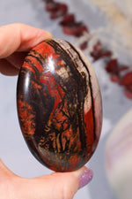 Tiger Iron Palm Stone 146gr Palm Stone Tali & Loz Crystals