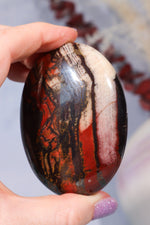 Tiger Iron Palm Stone 146gr Palm Stone Tali & Loz Crystals