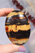 Tiger Iron Palm Stone 154gr Palm Stone Tali & Loz Crystals