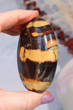 Tiger Iron Palm Stone 154gr Palm Stone Tali & Loz Crystals