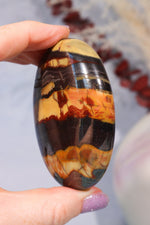 Tiger Iron Palm Stone 154gr Palm Stone Tali & Loz Crystals