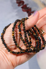 Tigers Eye Beaded Bracelet (Bead Size 0.4cm), Intuitively Chosen Bracelets Tali & Loz Crystals