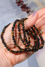 Tigers Eye Beaded Bracelet (Bead Size 0.4cm), Intuitively Chosen Bracelets Tali & Loz Crystals