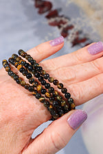 Tigers Eye Beaded Bracelet (Bead Size 0.4cm), Intuitively Chosen Bracelets Tali & Loz Crystals