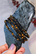 Tigers Eye Beaded Bracelet (Bead Size 0.4cm), Intuitively Chosen Bracelets Tali & Loz Crystals