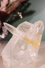 Tourmaline in Clear Quartz Cluster 371gr - Tali & Loz Crystals