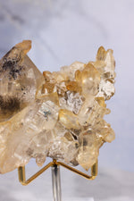 Tourmaline in Iron Stained Etched Quartz Cluster Specimen 211gr - Tali & Loz Crystals