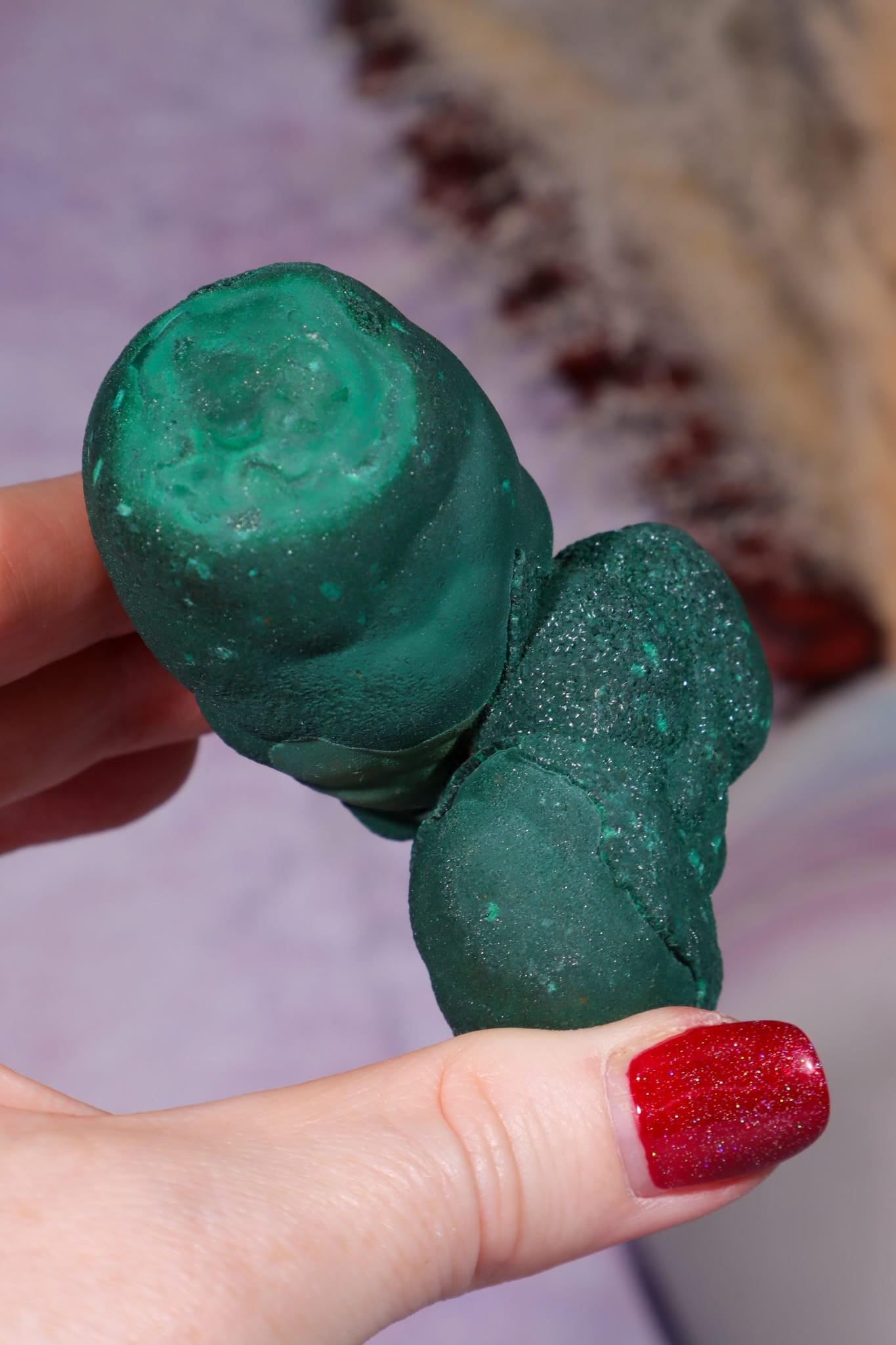 Triple Stalactite Malachite 6.5cm, DRC Minerals Tali & Loz Crystals