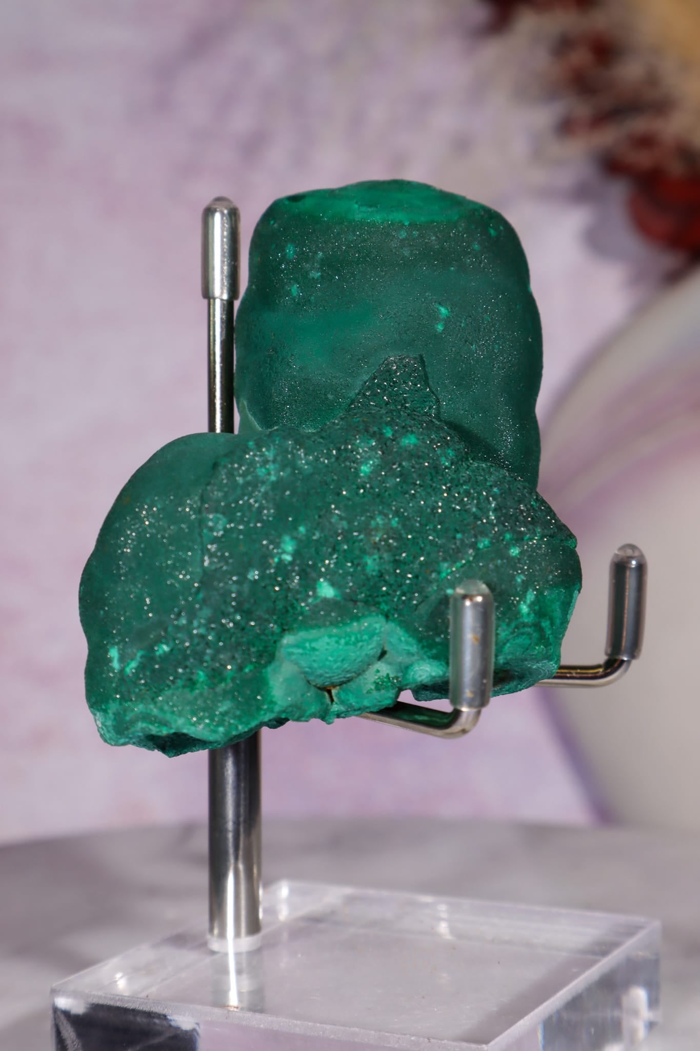 Triple Stalactite Malachite 6.5cm, DRC Minerals Tali & Loz Crystals
