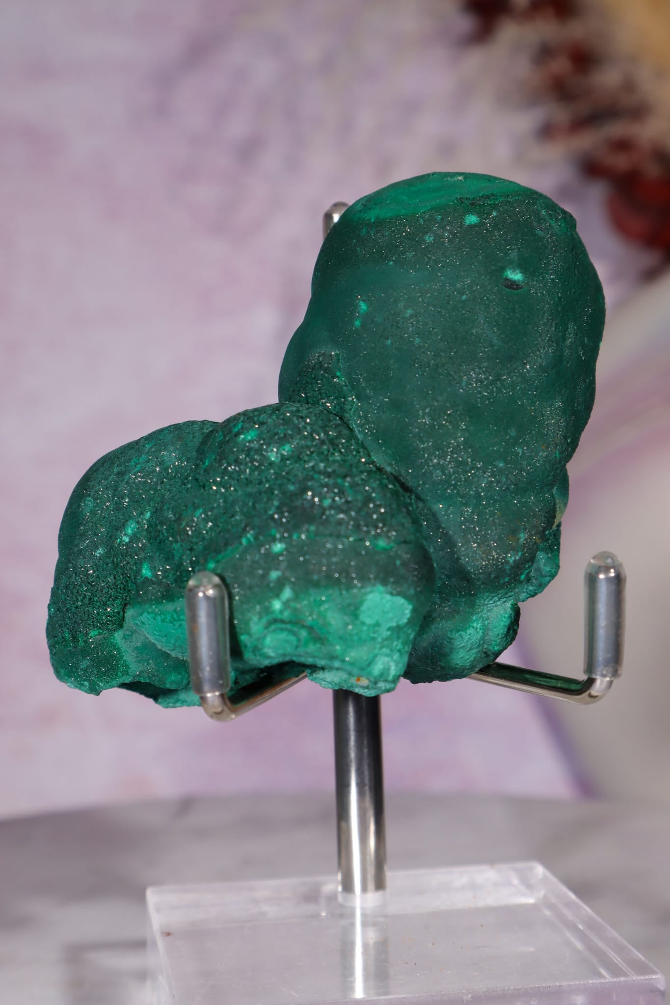 Triple Stalactite Malachite 6.5cm, DRC Minerals Tali & Loz Crystals