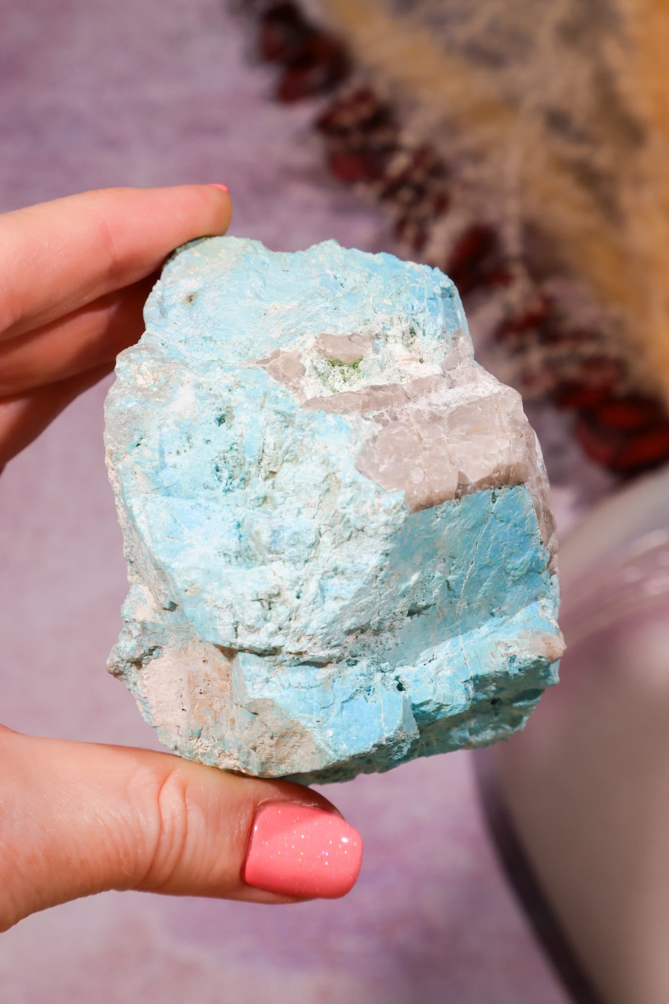 Turquoise Specimen - 6.7cm, Gunheath Pit, St Austell, Cornwall, UK, Sold as Seen Minerals Tali & Loz Crystals