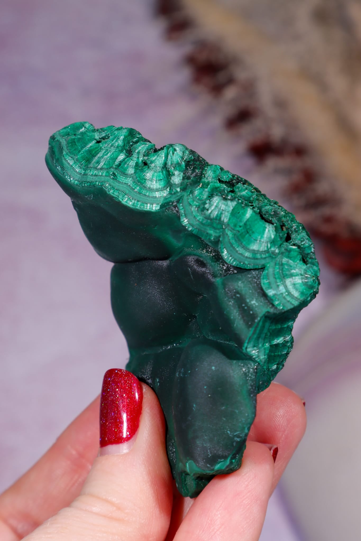 Velvet Malachite 7cm, DRC Minerals Tali & Loz Crystals