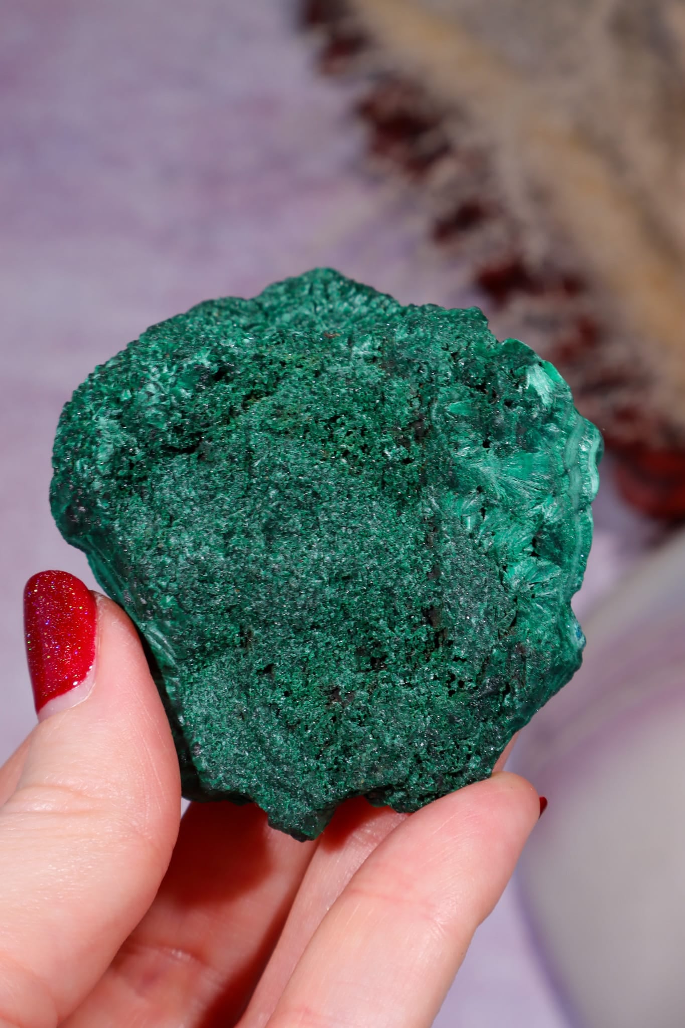 Velvet Malachite 7cm, DRC Minerals Tali & Loz Crystals