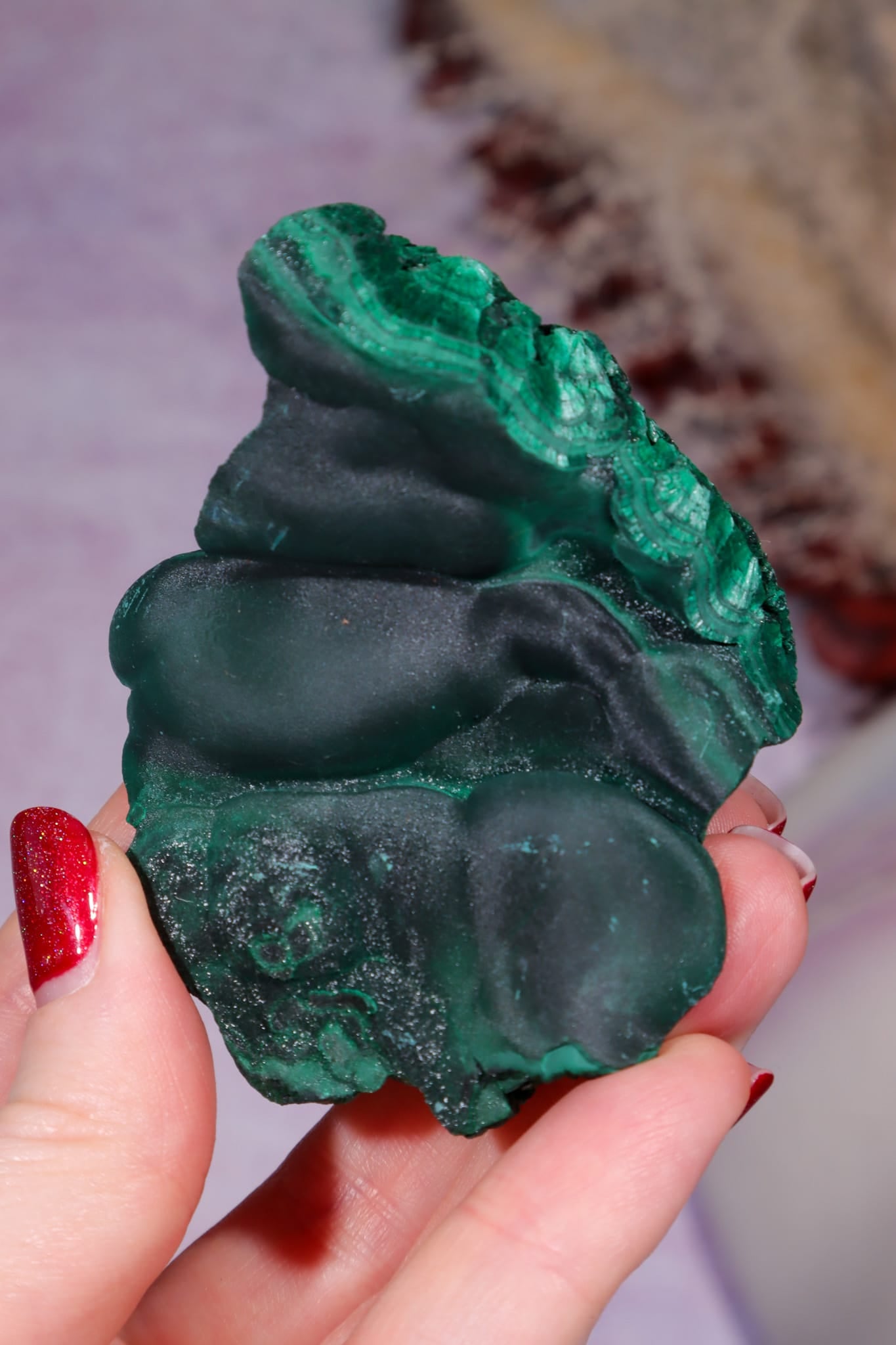 Velvet Malachite 7cm, DRC Minerals Tali & Loz Crystals