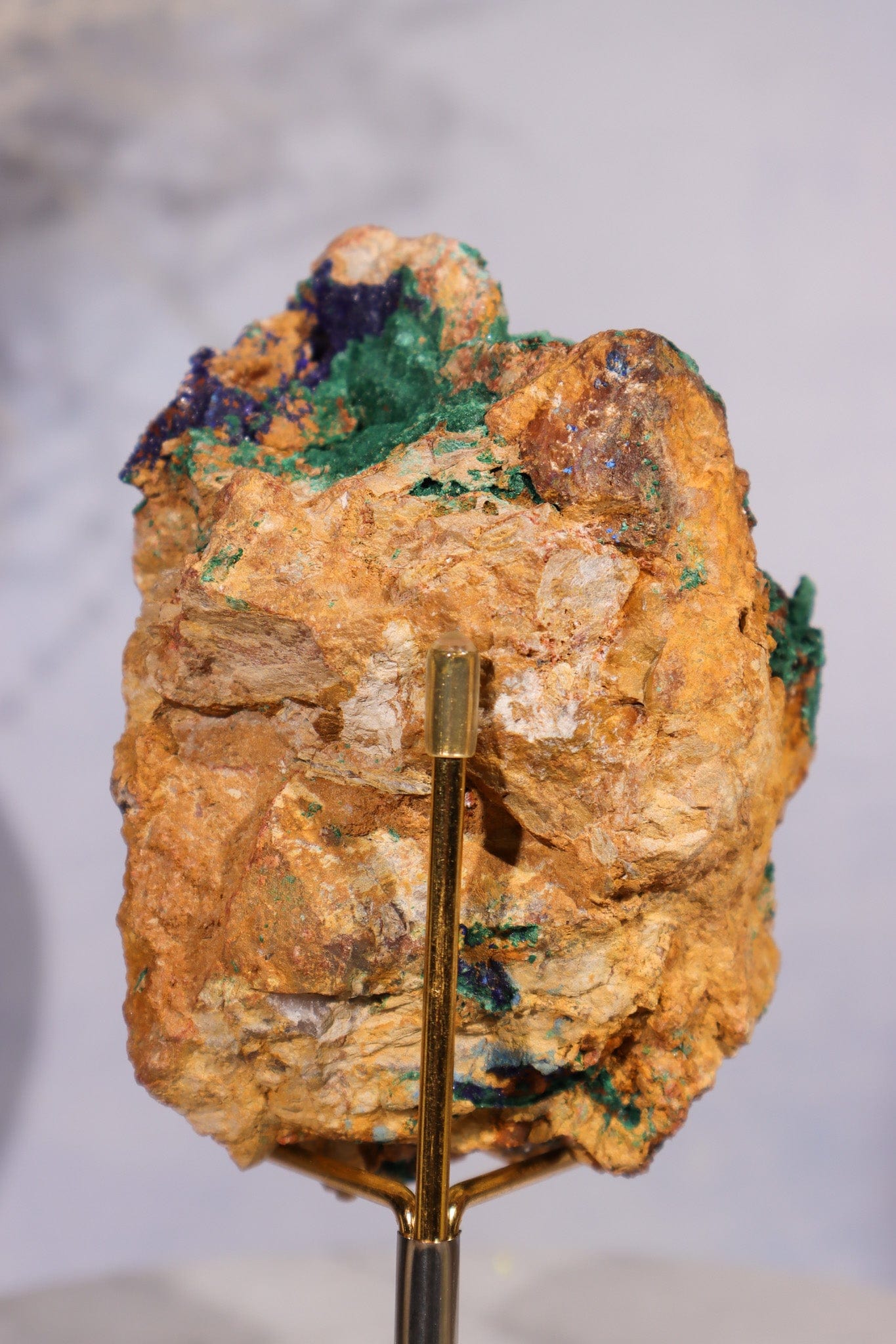 Velvet Malachite with Azurite Specimen 405gr - Tali & Loz Crystals
