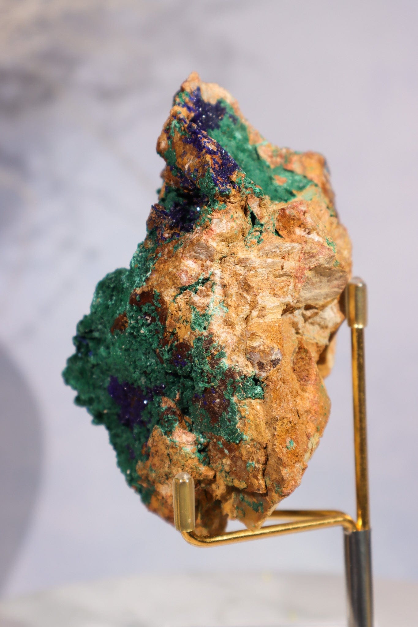 Velvet Malachite with Azurite Specimen 405gr - Tali & Loz Crystals
