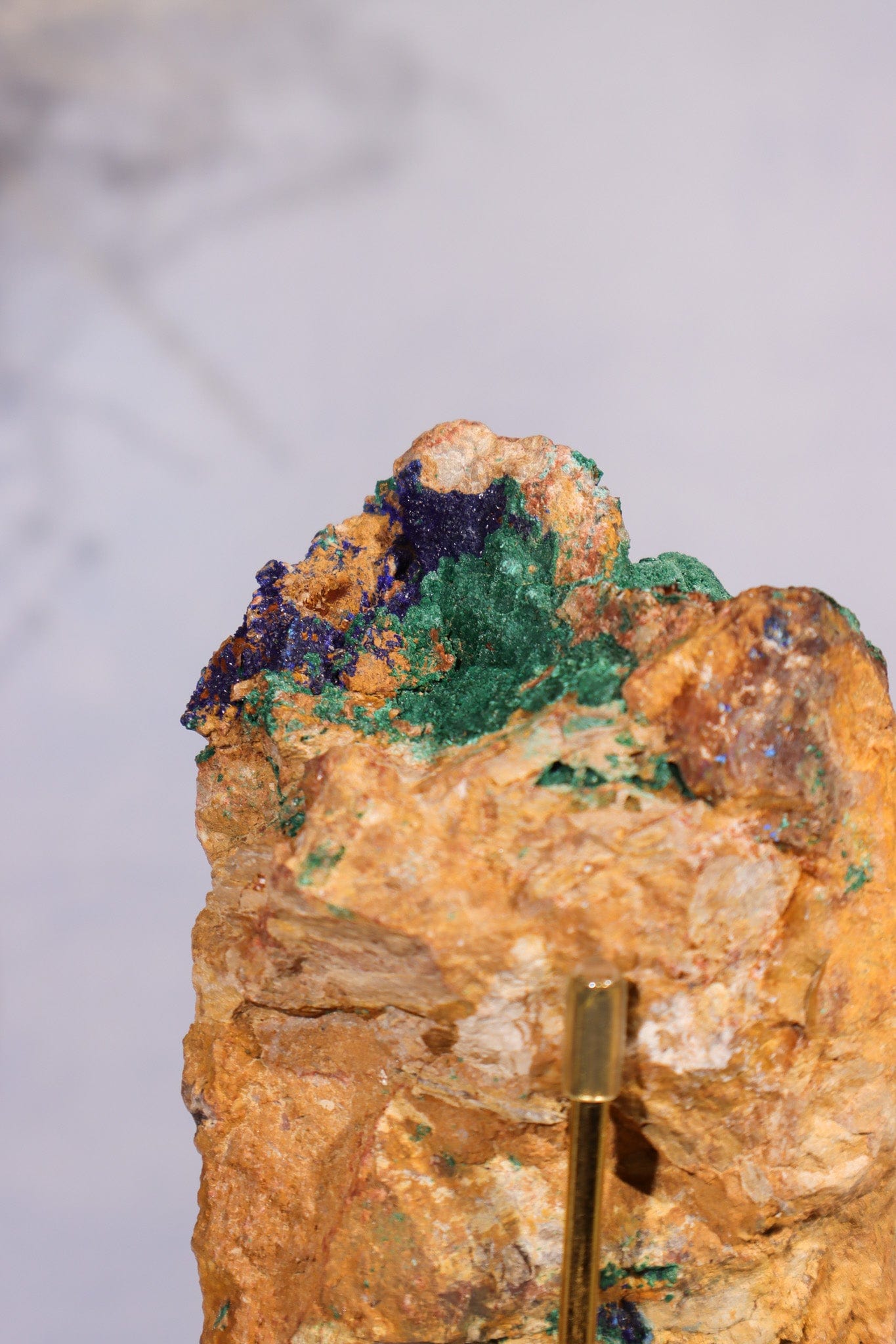 Velvet Malachite with Azurite Specimen 405gr - Tali & Loz Crystals