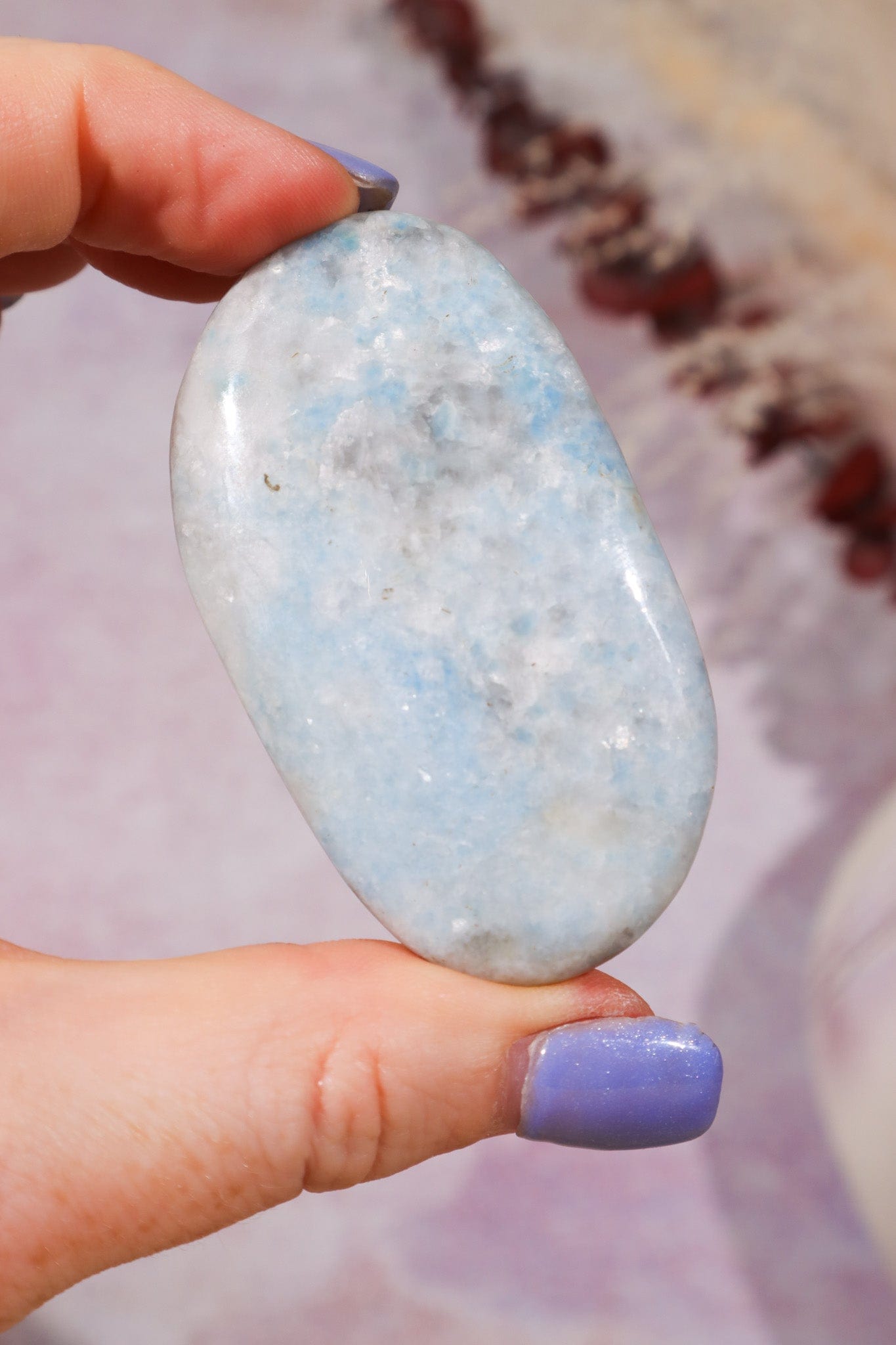 Violane Blue Diopside Palm Stone Palm Stone Tali & Loz Crystals