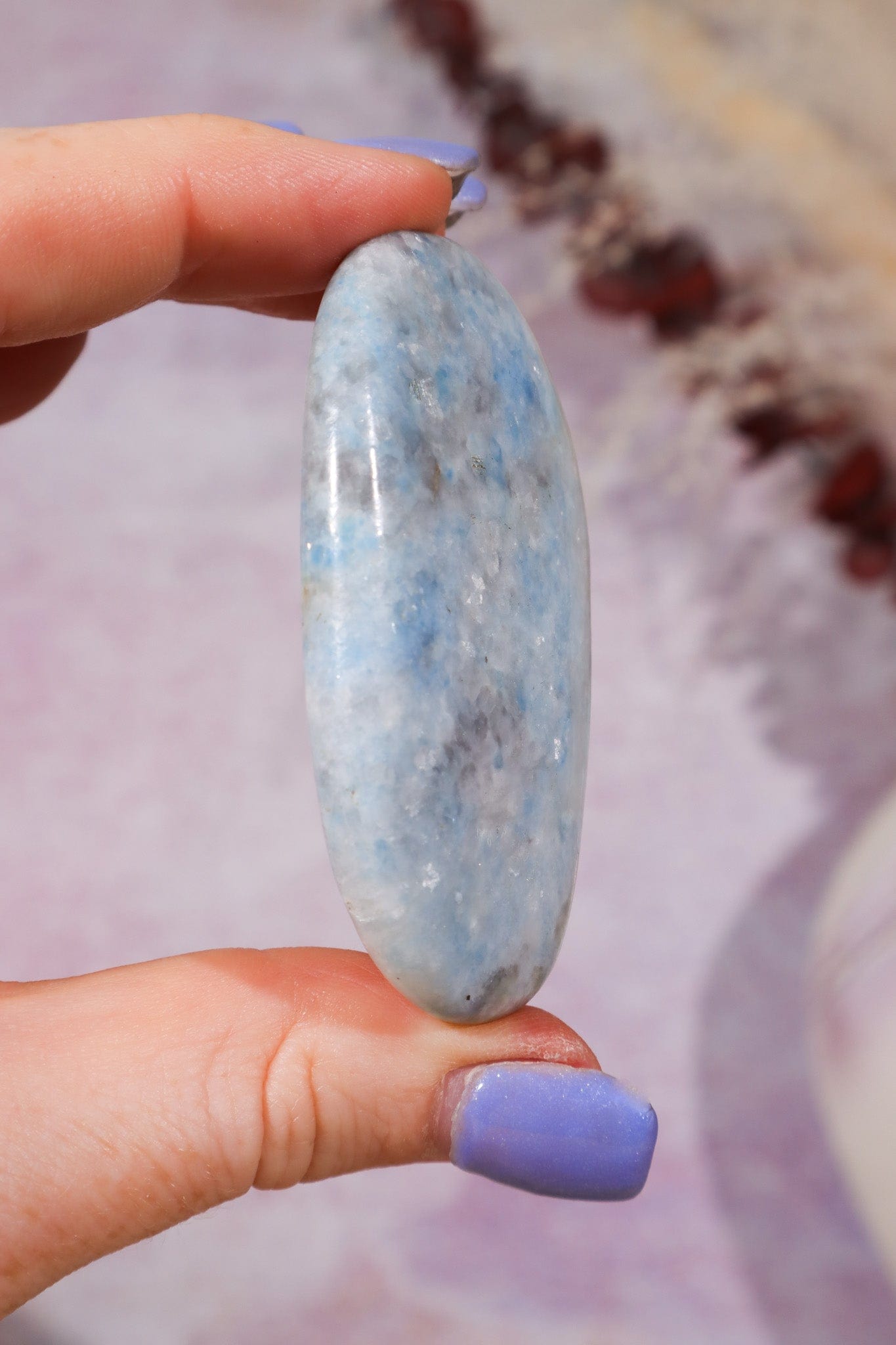 Violane Blue Diopside Palm Stone Palm Stone Tali & Loz Crystals