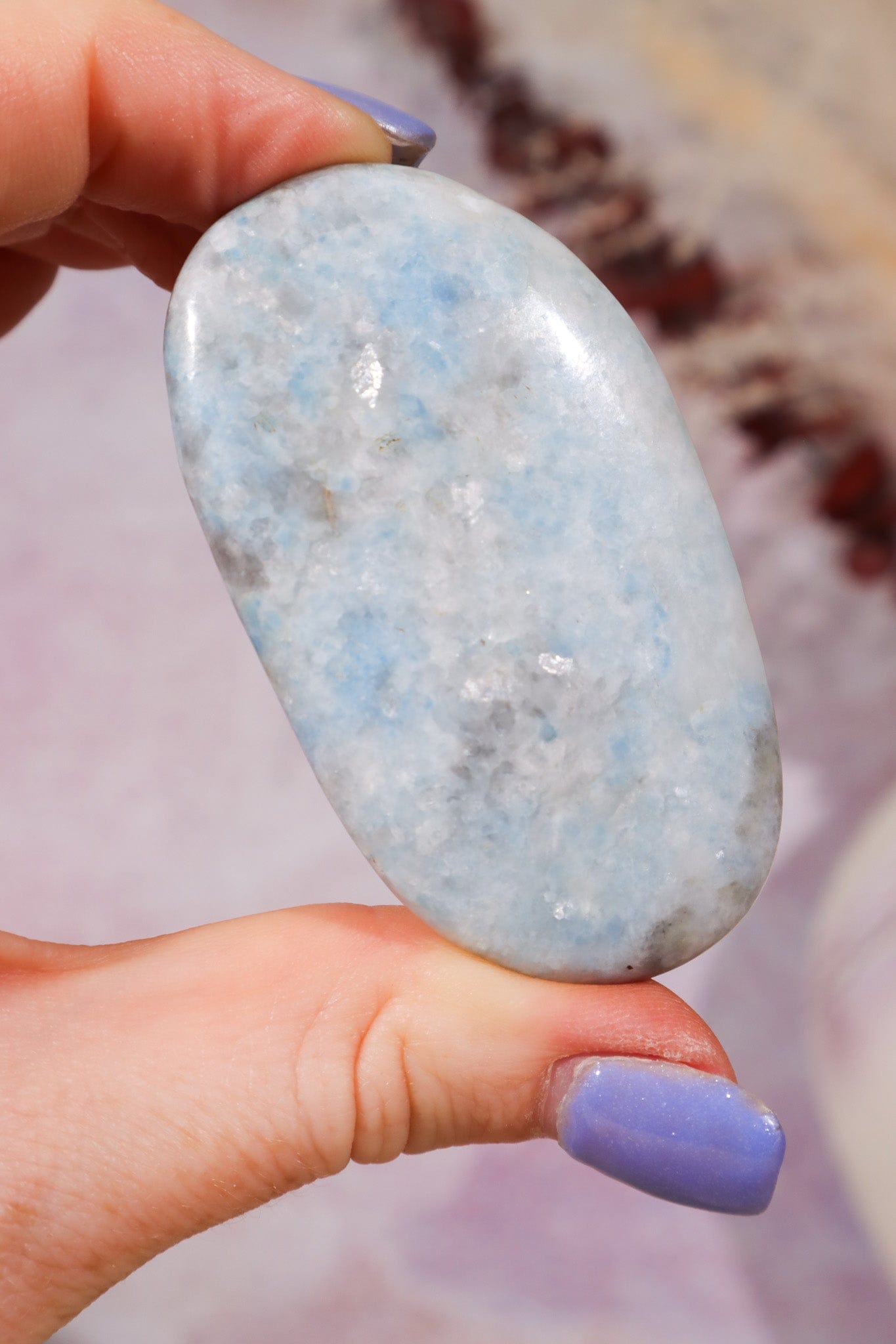 Violane Blue Diopside Palm Stone Palm Stone Tali & Loz Crystals