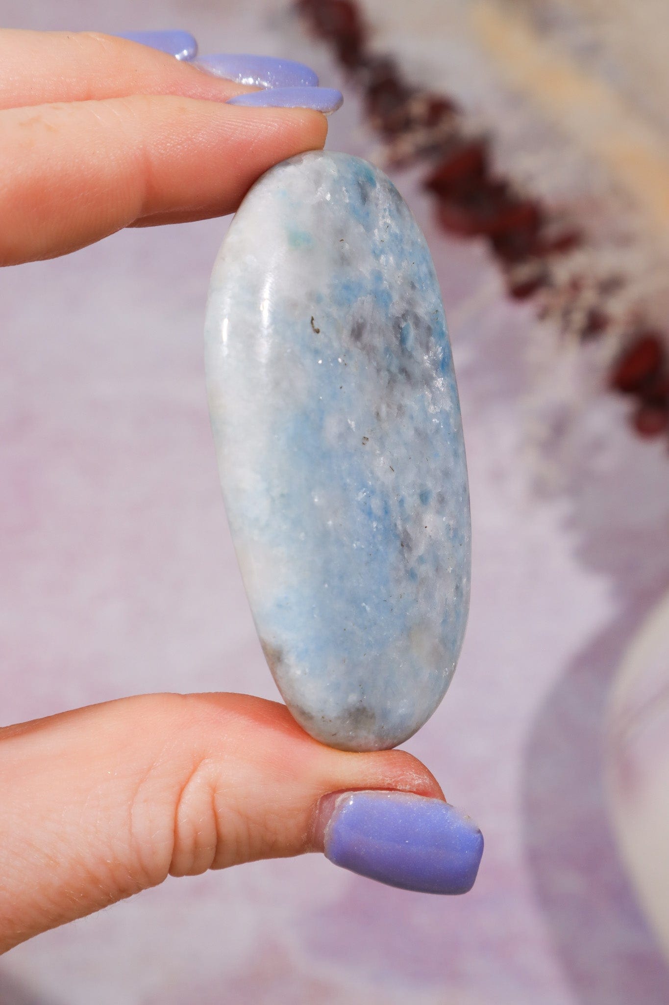 Violane Blue Diopside Palm Stone Palm Stone Tali & Loz Crystals