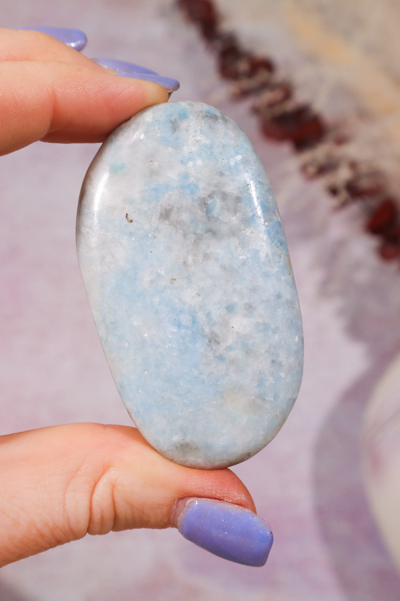 Violane Blue Diopside Palm Stone Palm Stone Tali & Loz Crystals