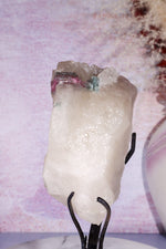 Watermelon Tourmaline in Smokey Quartz Specimen on Stand 15.5cm, Brazil Specimen Tali & Loz Crystals