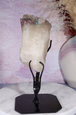 Watermelon Tourmaline in Smokey Quartz Specimen on Stand 15.5cm, Brazil Specimen Tali & Loz Crystals