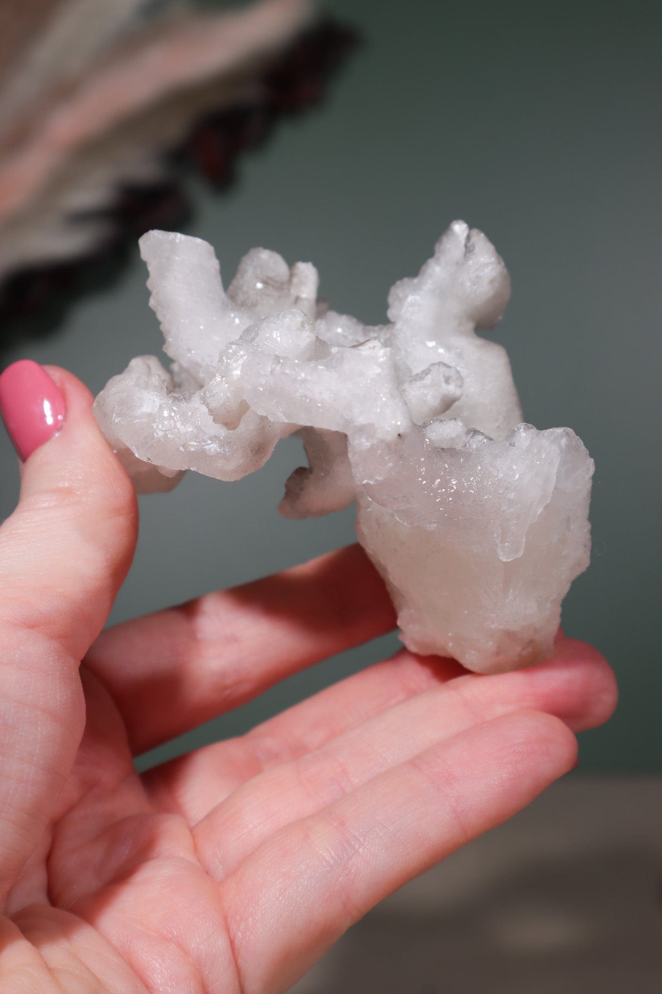 White Aragonite Cluster 7cm Sold As Seen Specimens Tali & Loz Crystals