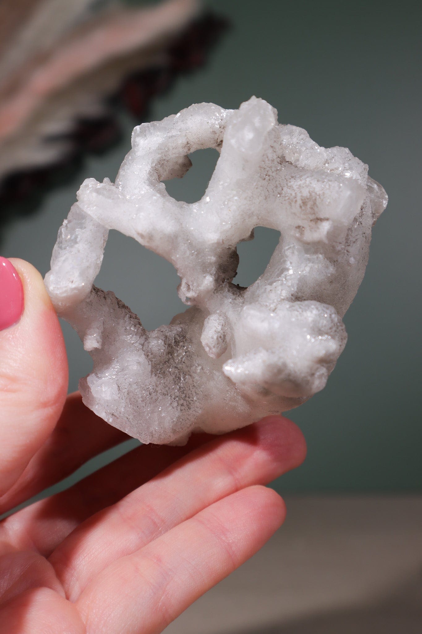 White Aragonite Cluster 7cm Sold As Seen Specimens Tali & Loz Crystals