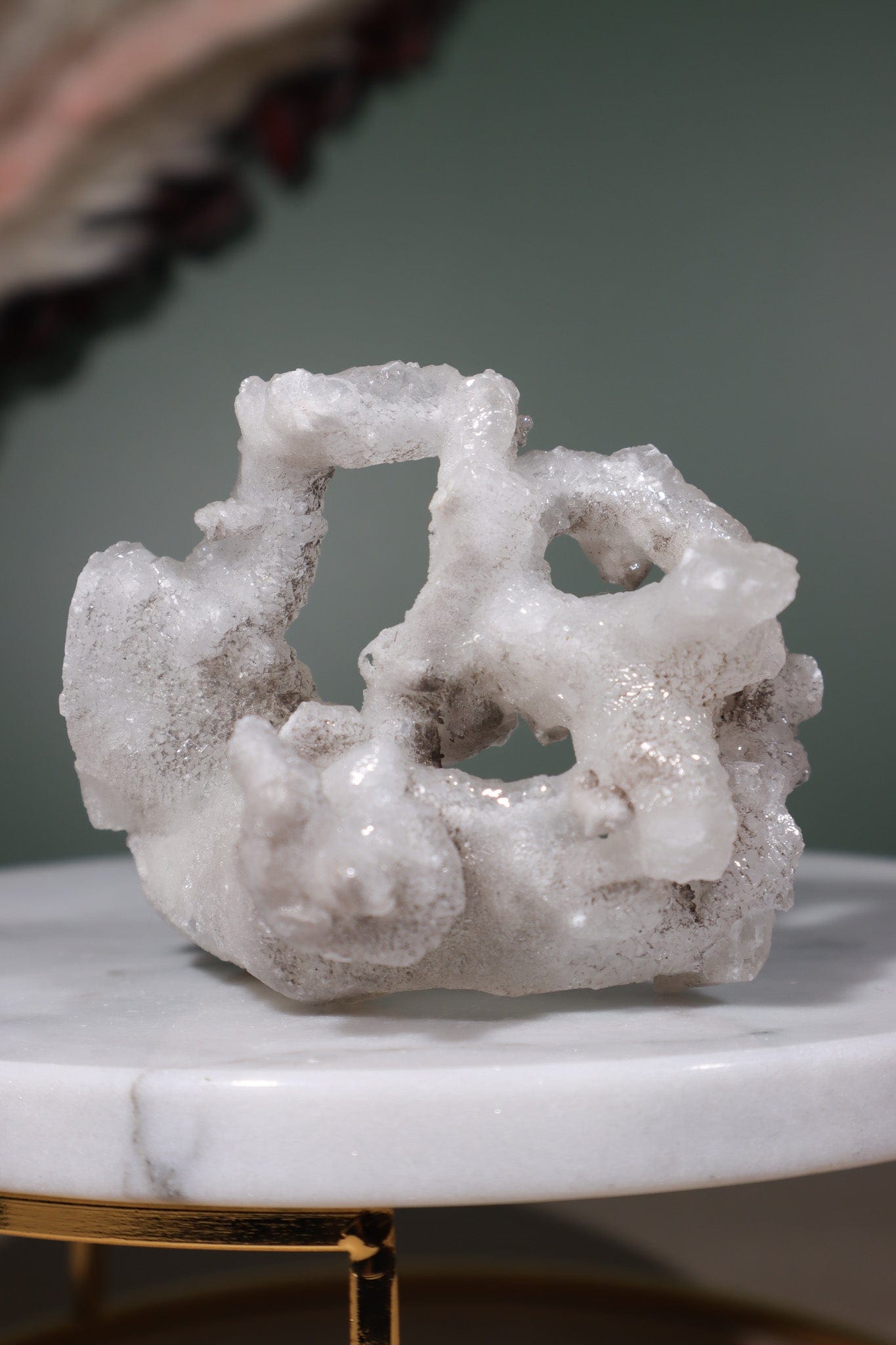 White Aragonite Cluster 7cm Sold As Seen Specimens Tali & Loz Crystals