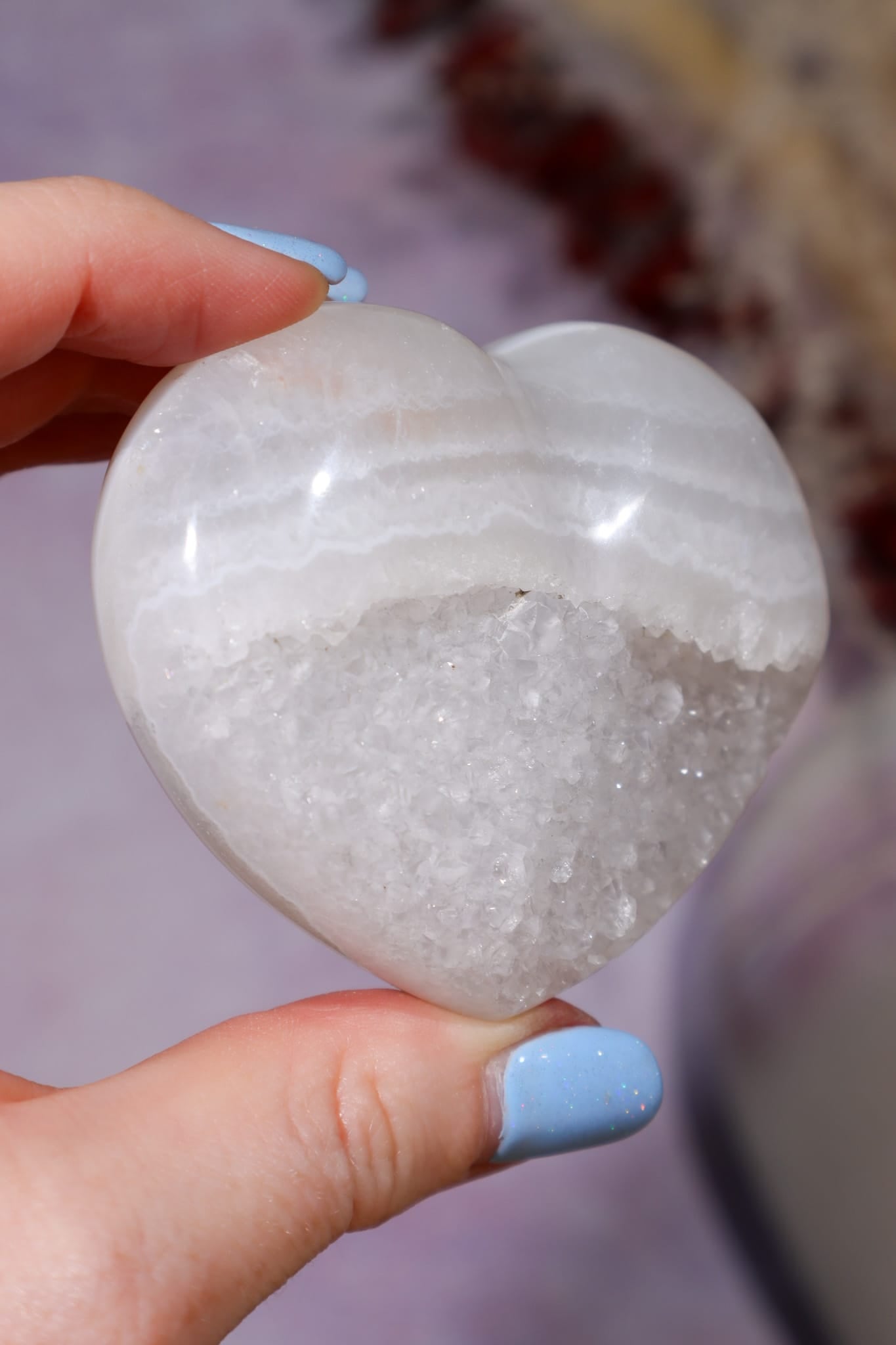 White Quartz Druzy Heart | 161g | Brazil | Sold as Seen Rough Crystals Tali & Loz Crystals