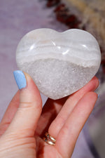 White Quartz Druzy Heart | 161g | Brazil | Sold as Seen Rough Crystals Tali & Loz Crystals