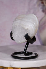 White Quartz Druzy Heart | 161g | Brazil | Sold as Seen Rough Crystals Tali & Loz Crystals