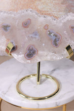 White Quartz Slice With Stalactite Eyes, Sold as Seen Rough Crystals Tali & Loz