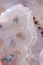 White Quartz Slice With Stalactite Eyes, Sold as Seen Rough Crystals Tali & Loz