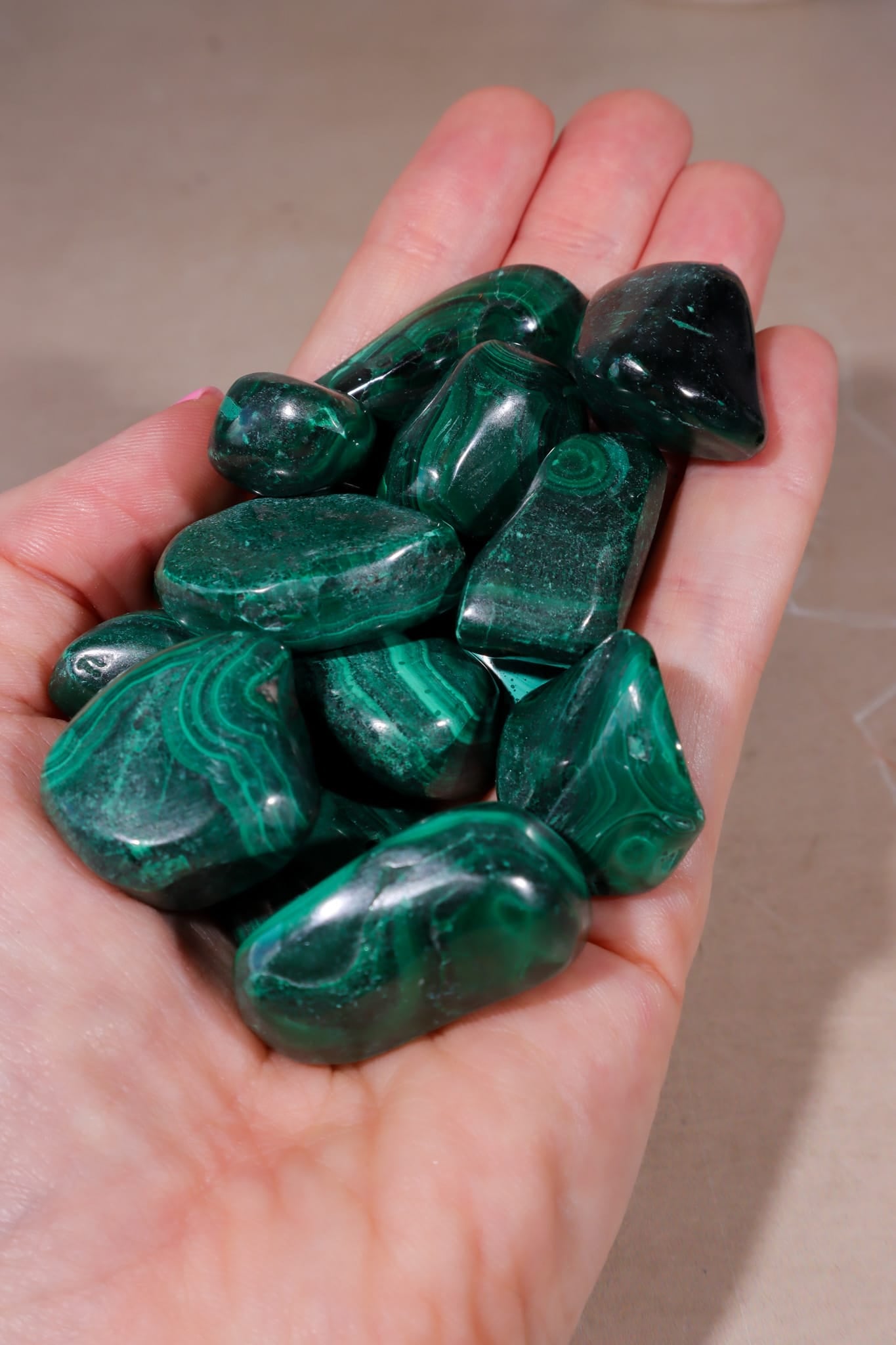 XL Malachite Tumblestones | 25-42mm | Democratic Republic of Congo Tumblestones Tali & Loz Crystals