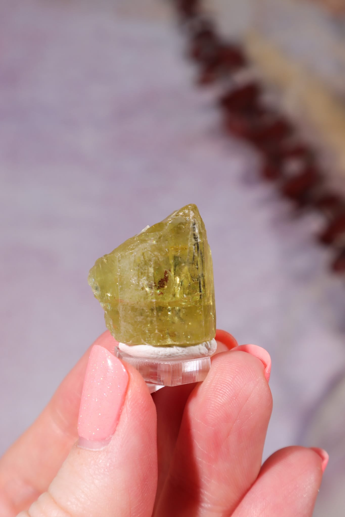 Yellow Apatite Specimen with Rainbows | 22mm | Cerro de Mercado, Mexico Minerals Tali & Loz Crystals