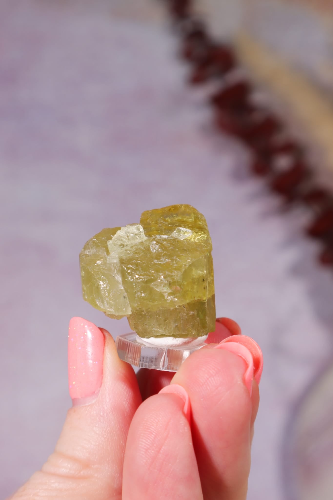 Yellow Apatite Specimen with Rainbows | 22mm | Cerro de Mercado, Mexico Minerals Tali & Loz Crystals