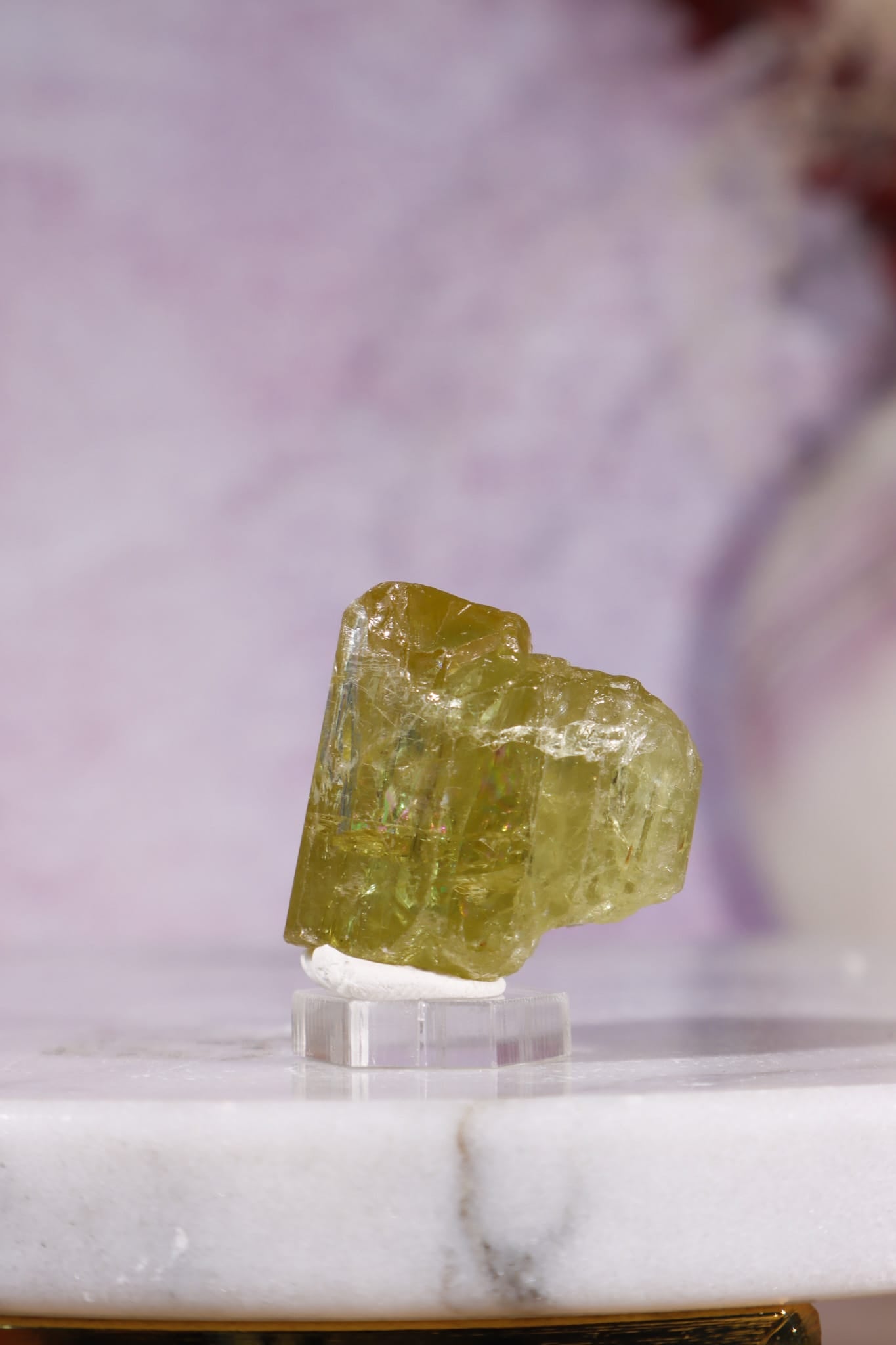 Yellow Apatite Specimen with Rainbows | 22mm | Cerro de Mercado, Mexico Minerals Tali & Loz Crystals