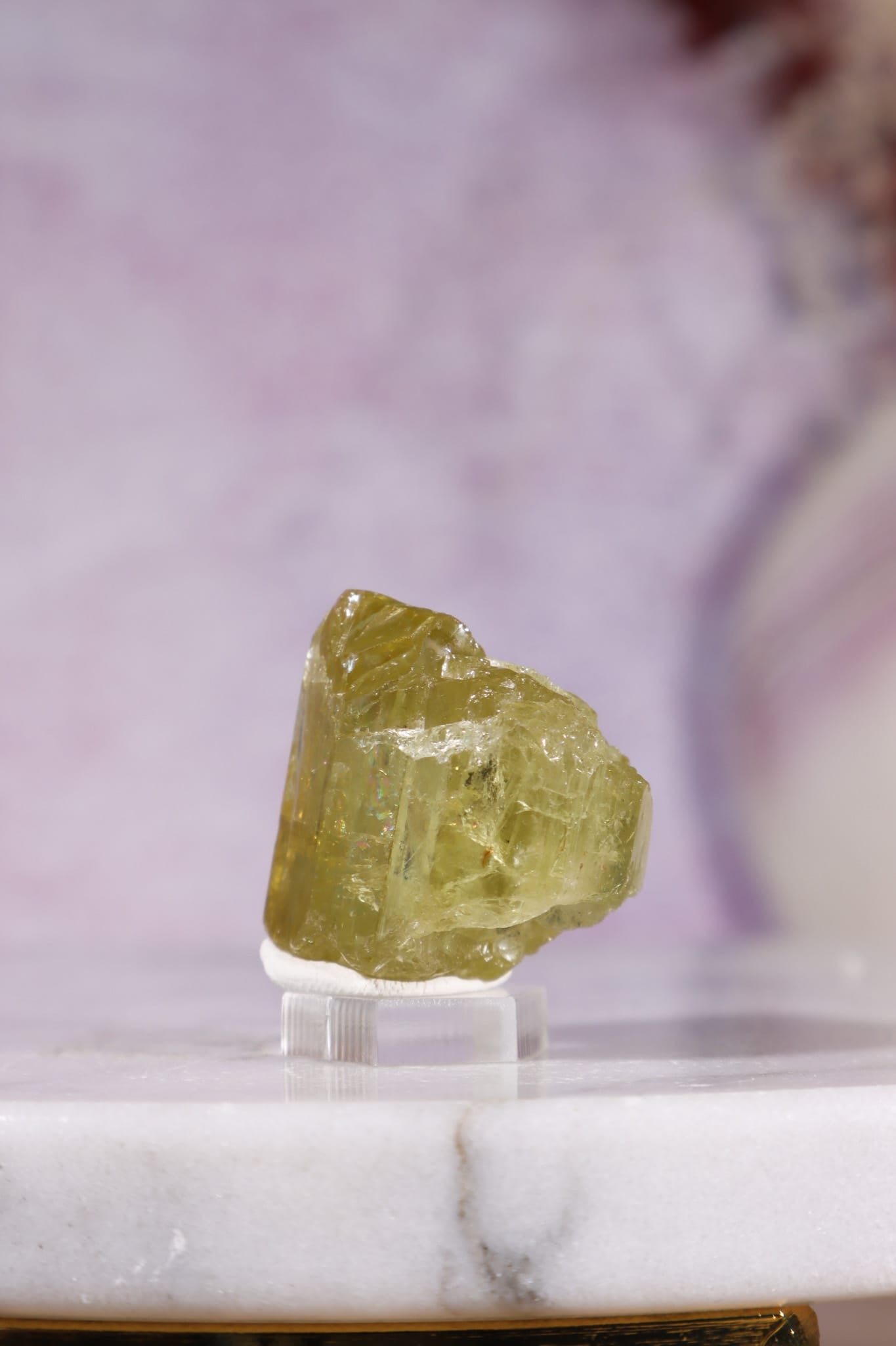 Yellow Apatite Specimen with Rainbows | 22mm | Cerro de Mercado, Mexico Minerals Tali & Loz Crystals