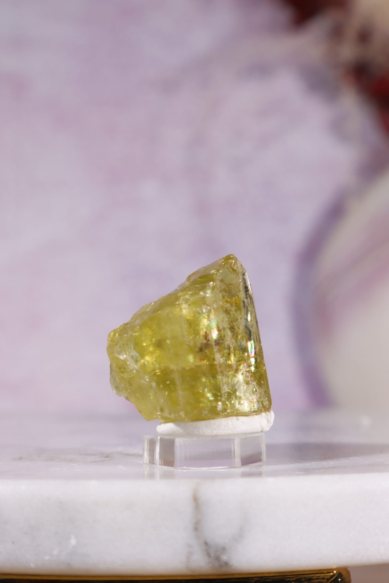 Yellow Apatite Specimen with Rainbows | 22mm | Cerro de Mercado, Mexico Minerals Tali & Loz Crystals